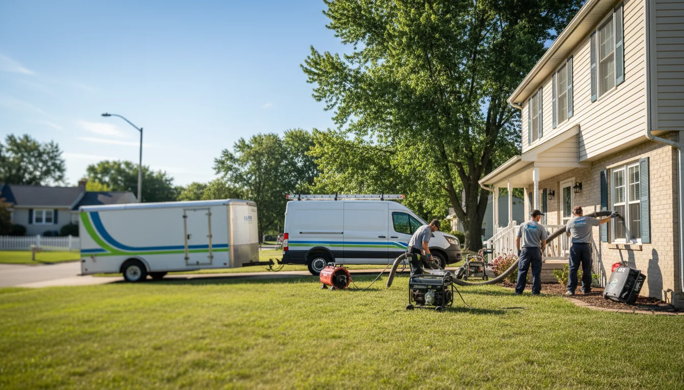 Flooded Basement Restoration And Cleanup With Repair in Ashley, IL near me